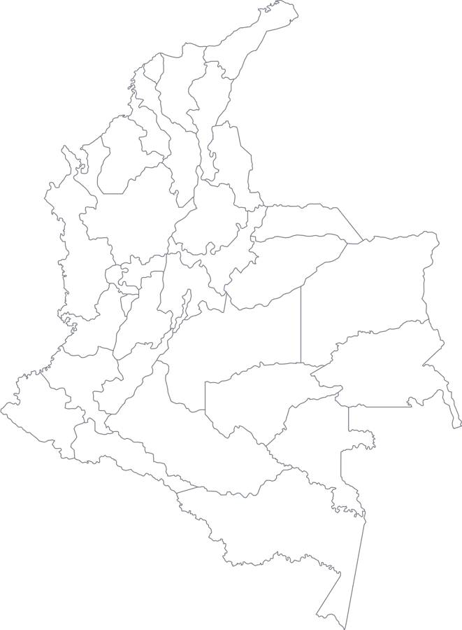 Mapa de Colombia con proyectos de Sunify